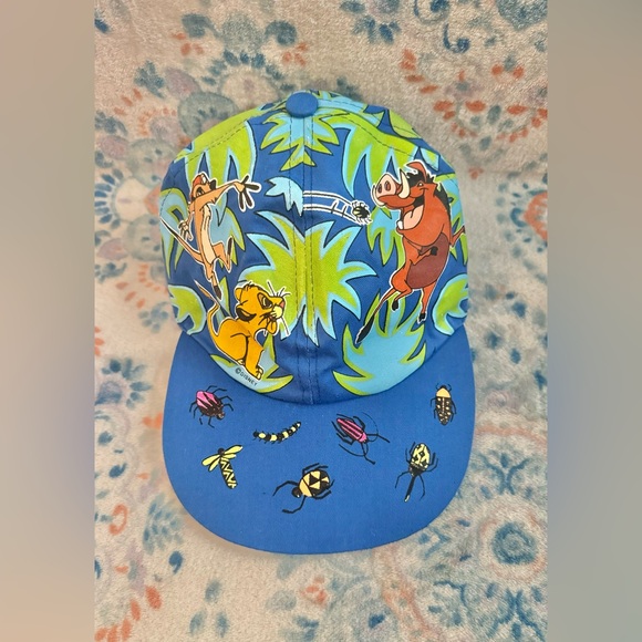 Disney The Lion King Tastes Like Chicken Simba Timon Pumbaa Bug Toss Hat Vintage - Picture 1 of 11